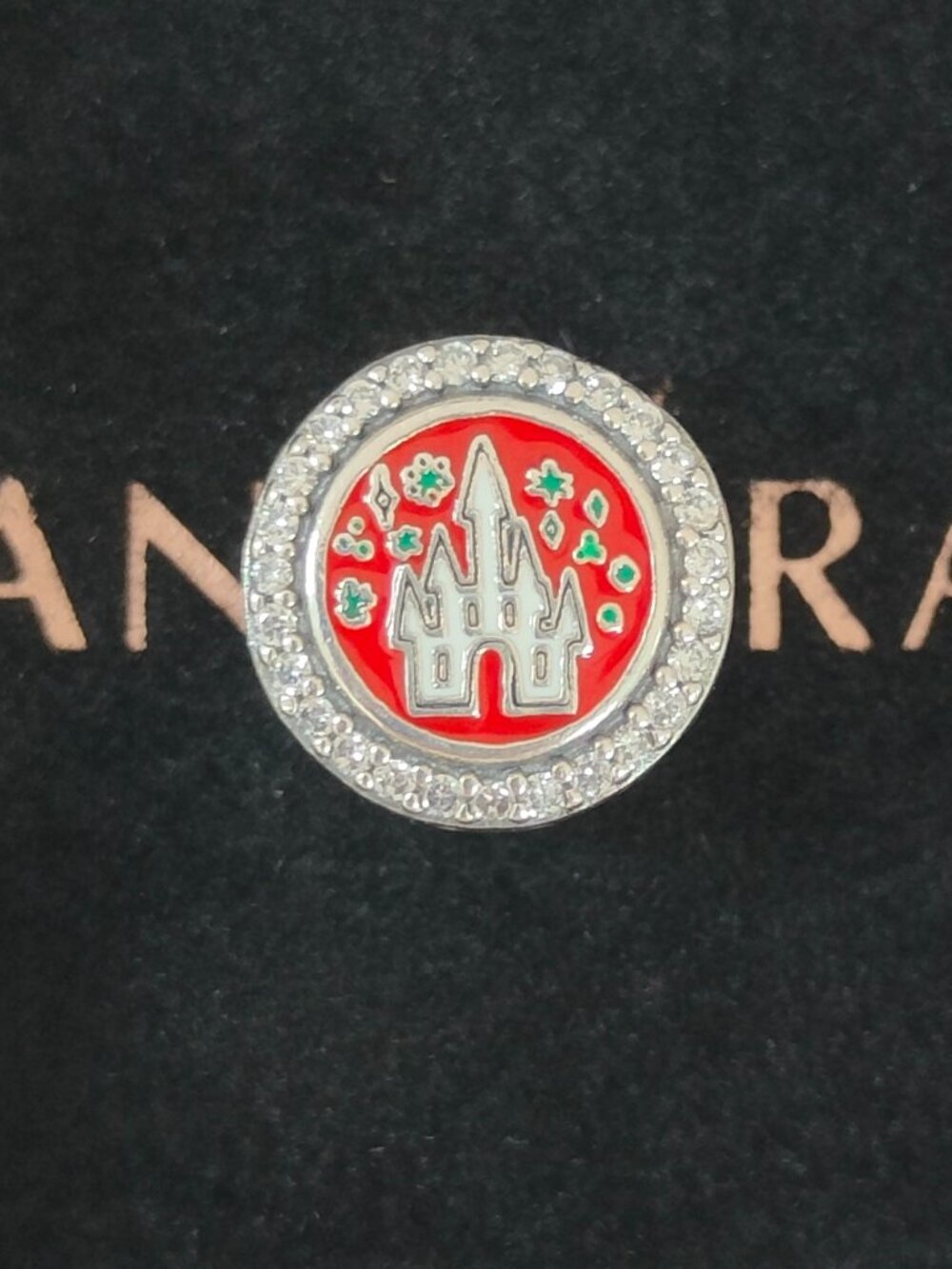 Rare Pandora Disney Parks Exclusive Mickey Candy Cane Christmas Charm